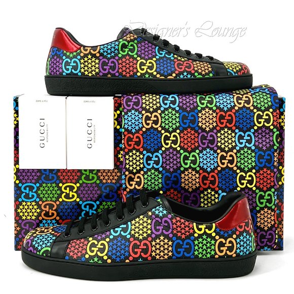 NEW GUCCI Men's Ace GG Supreme Canvas Psychedelic Low Top Sneakers G 9 / US 9.5 - Picture 10 of 10